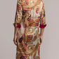 Long Sleeve Scarf Print Dress