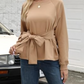 Crewneck Tie Knot Sweatshirt Pullover