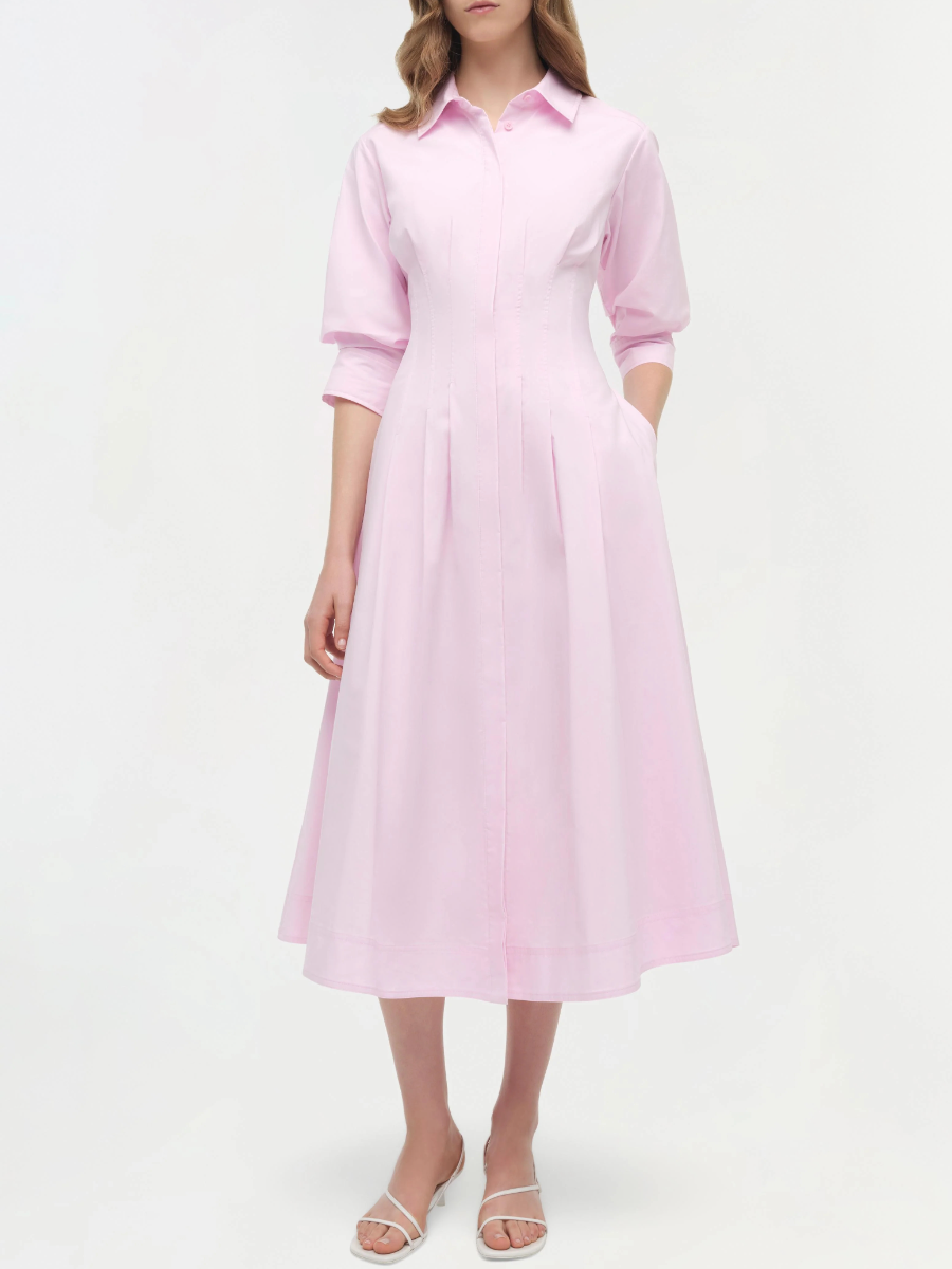 Jazz Pintuck Midi Dress