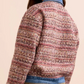 Tweed-Spliced Denim Jacket