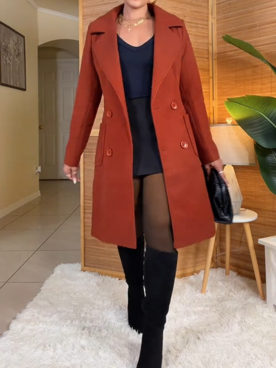 The Double-breasted Wool-blend Pea Coat