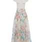 Off Shoulder Long Print Floral Dress