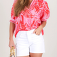 Patricia Red Short Sleeve Top