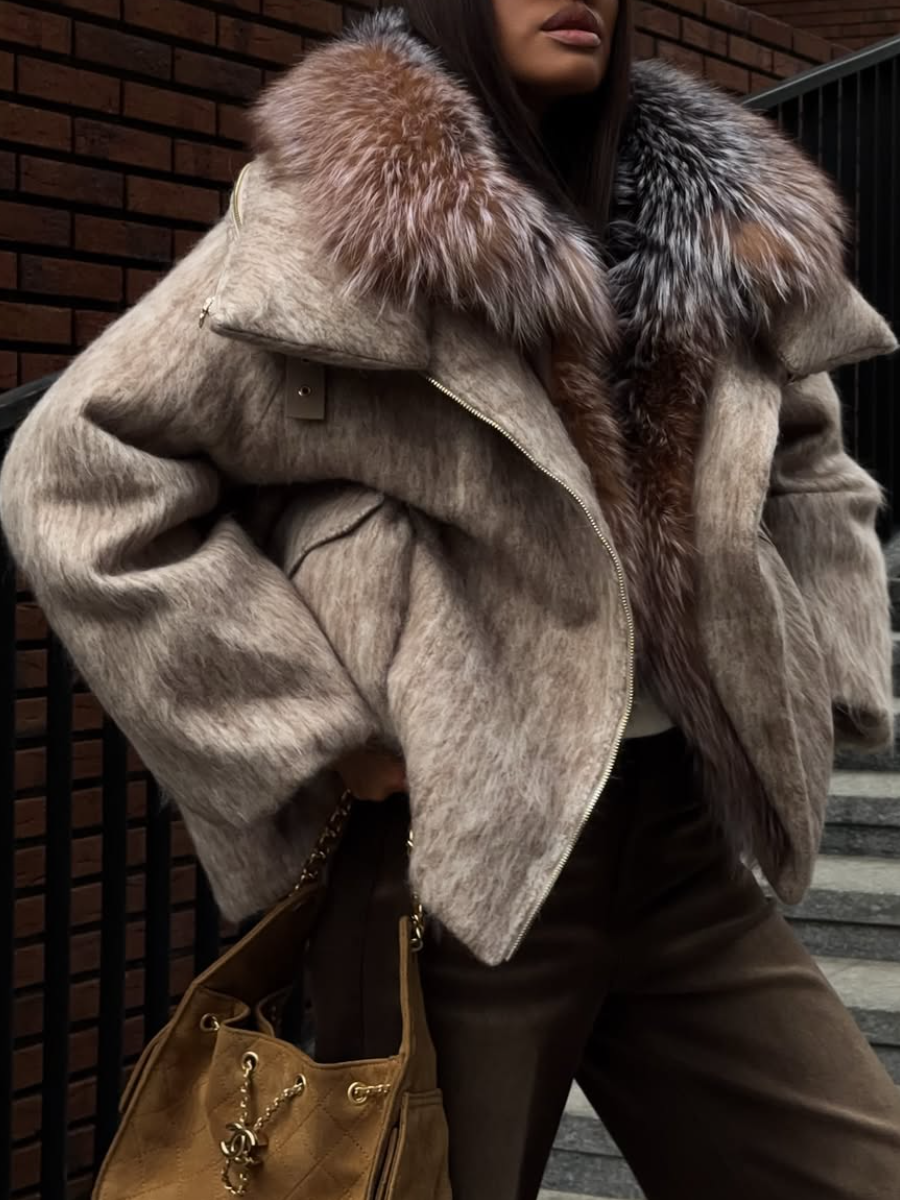 Comfortable Fox Fur Coat