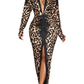 Women's Leopard Print Body Dress