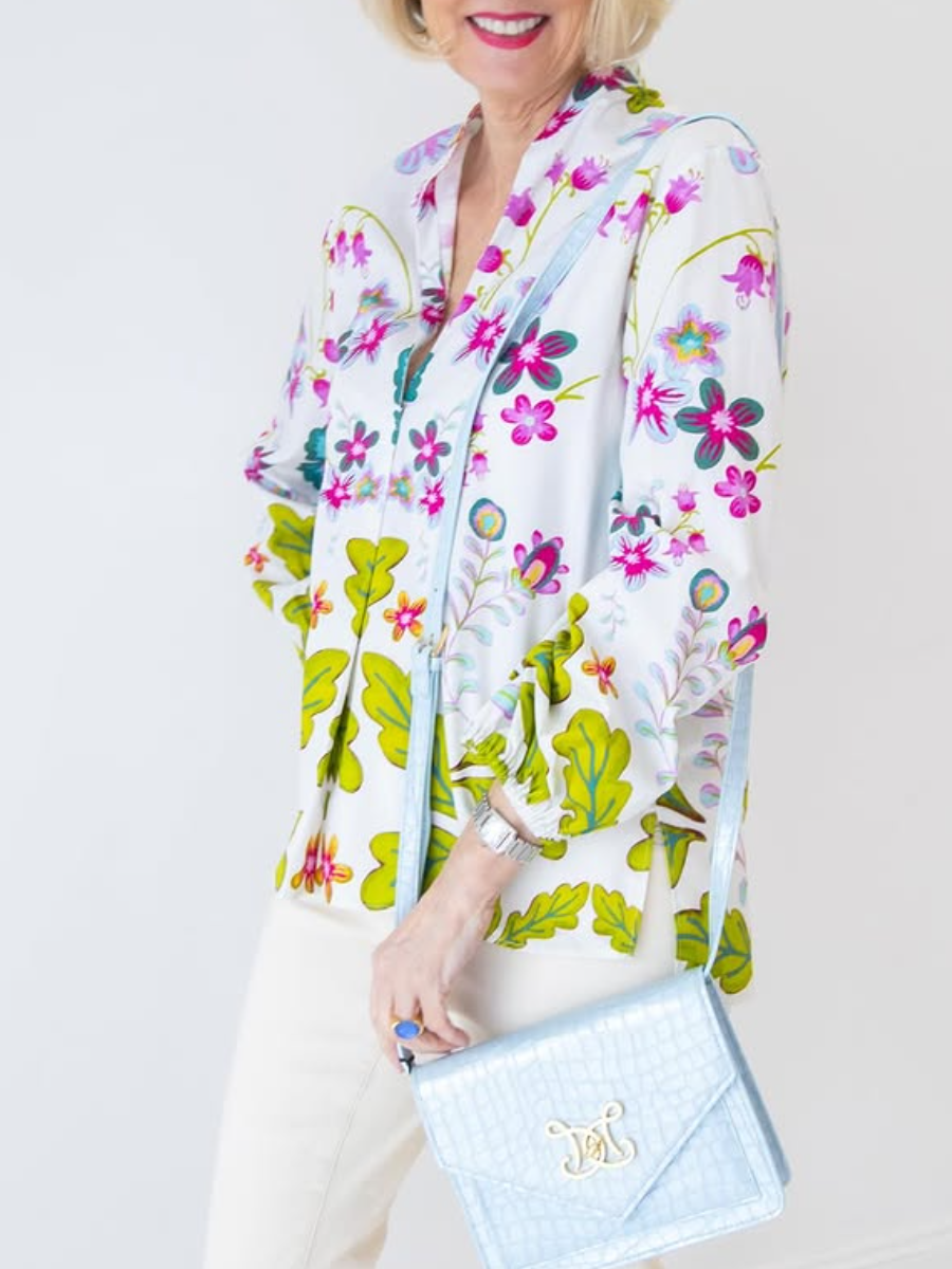 Vibrant Floral Print Blouse