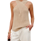 Collar Tank Knit Sleeveless Top