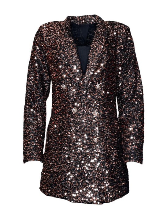 Saffron- Bronze Sequin Blazer