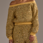 Metallic Knit Shoulder Suit
