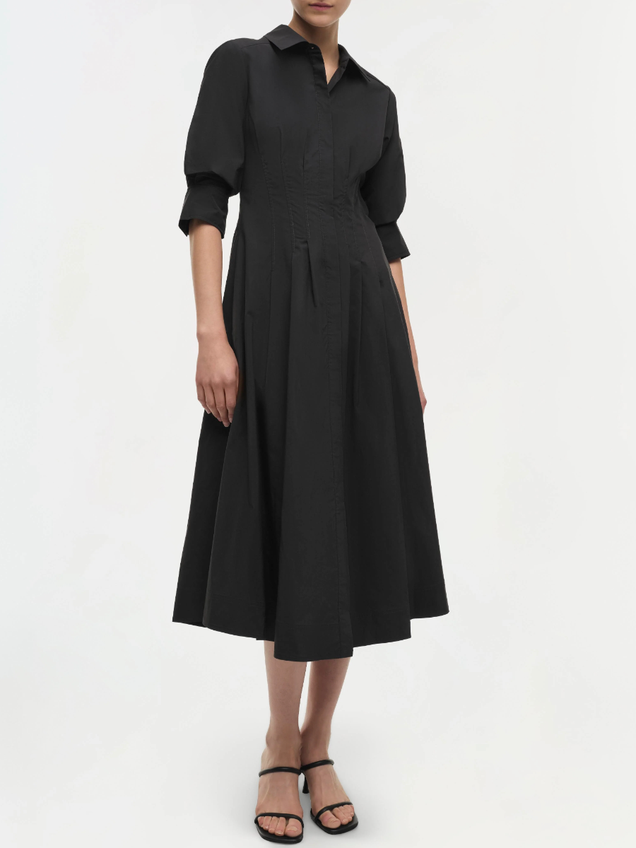 Jazz Pintuck Midi Dress