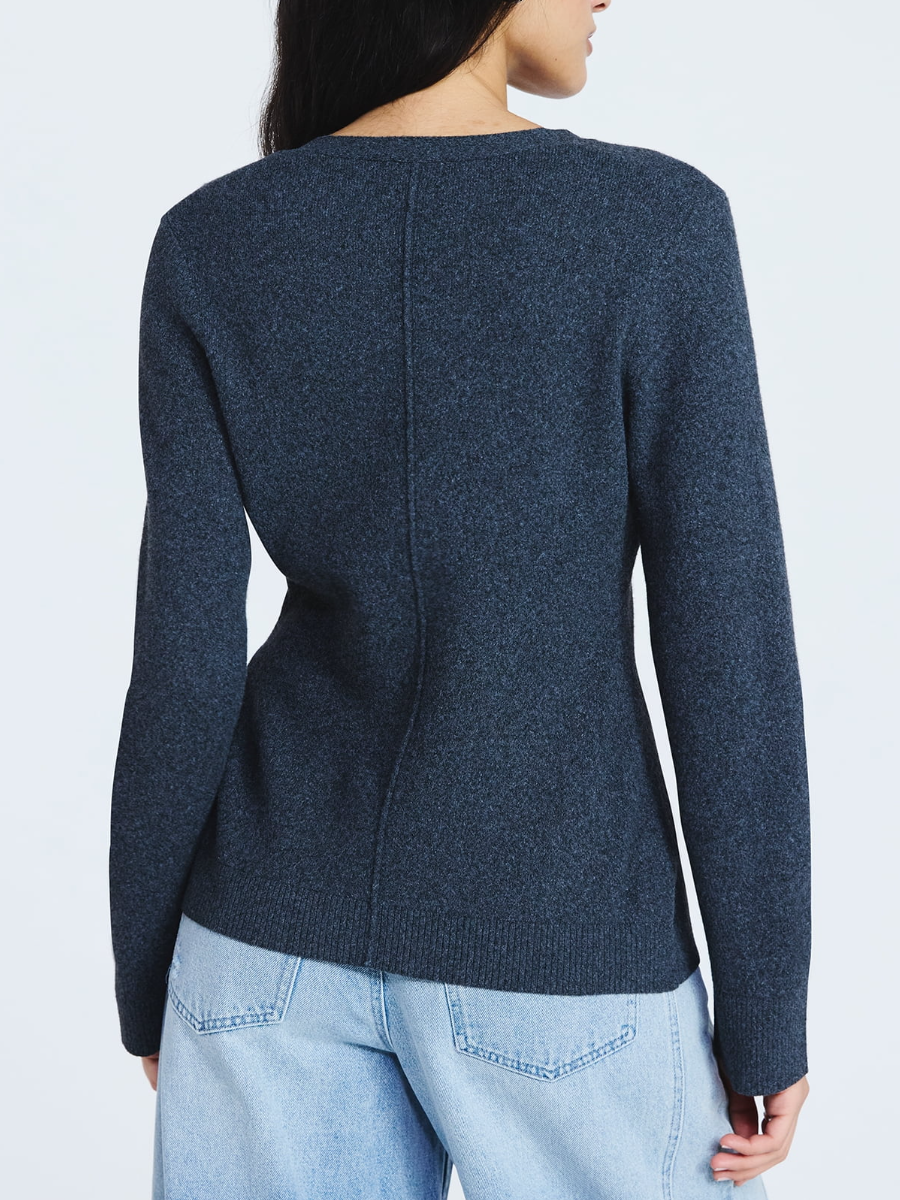 V Neck Cardigan Sweater and Knit Barrel Pants