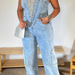 Bedazzled Blue Denim Jumpsuit