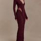 Slinky Long Sleeve Maxi Dress