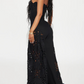 Black Lace Carmen Corset Pant Set