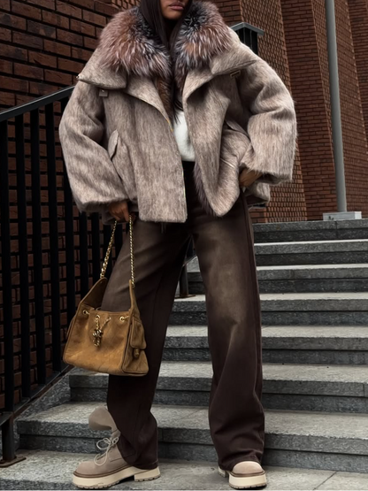 Comfortable Fox Fur Coat