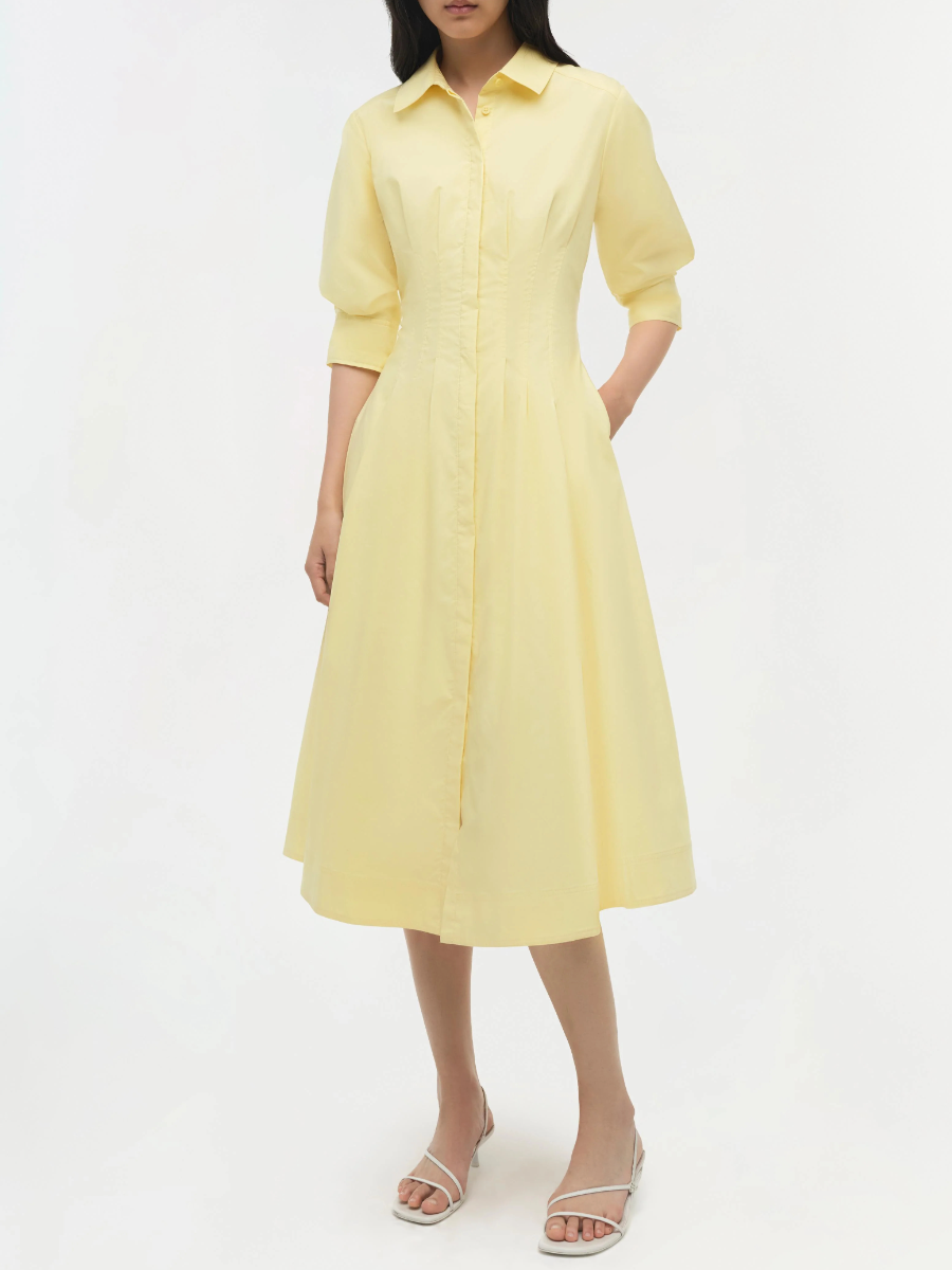 Jazz Pintuck Midi Dress