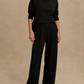 High-Neck Side Zipper Sweatshirt and Pants Set