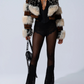 Portia Cropped Faux Fur Jacket