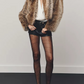 Cropped Faux Fur Coat