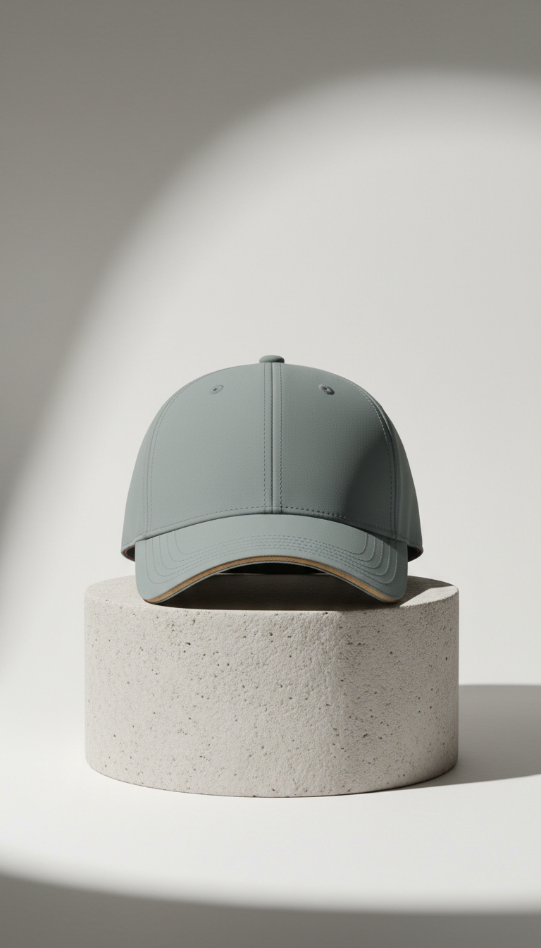 Celadon gray statement cap