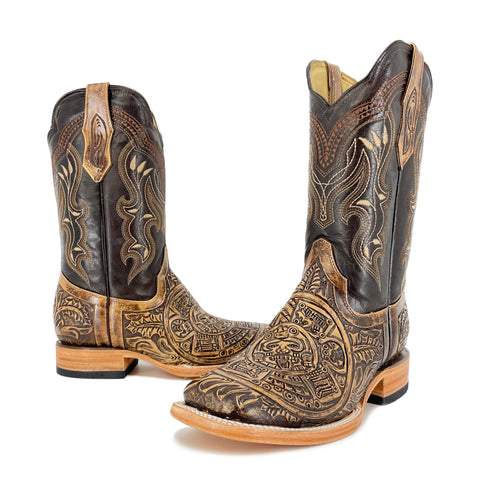 Men's Bulldog Hand Tooled Boots