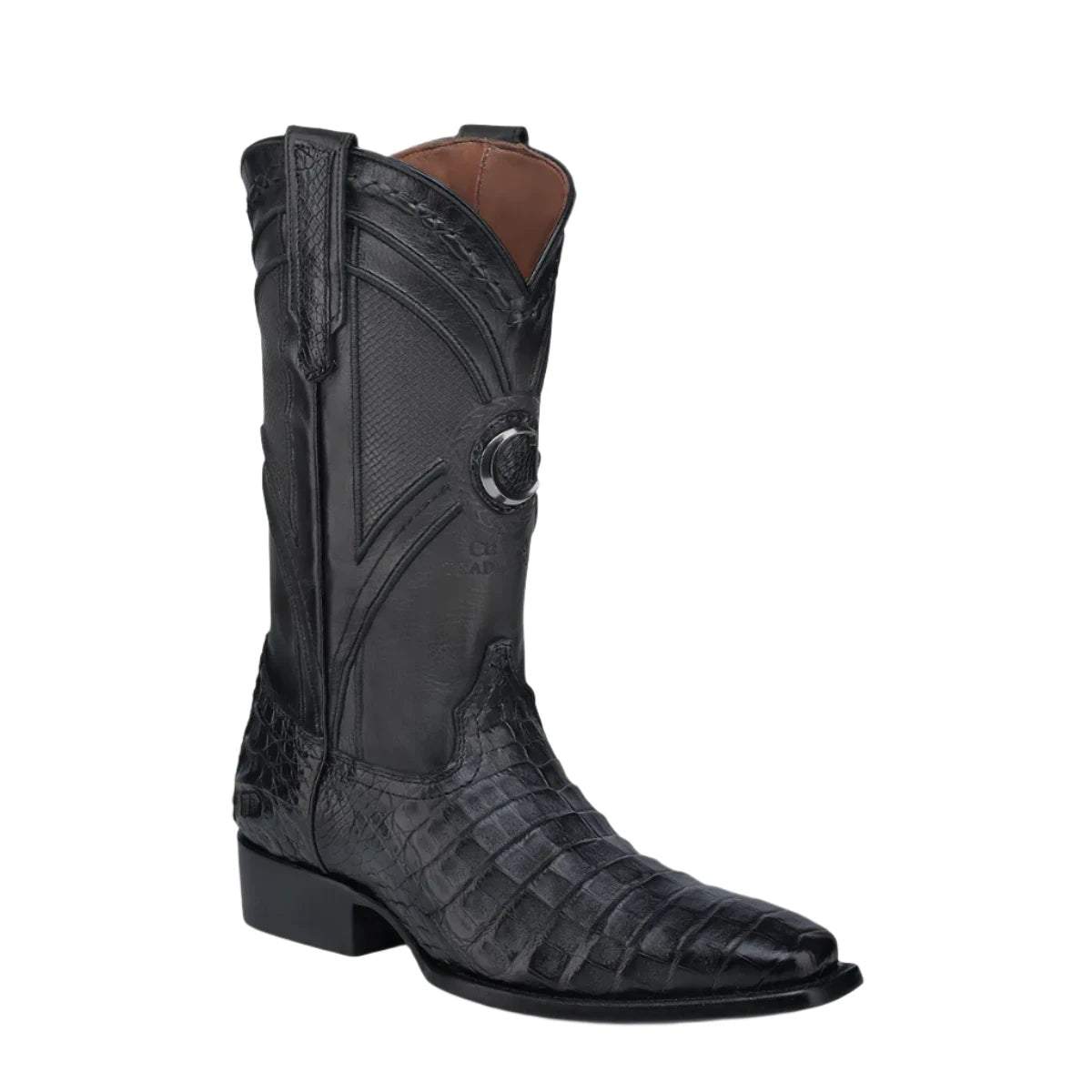 Men's Western Cowboy Caiman Leather Boots