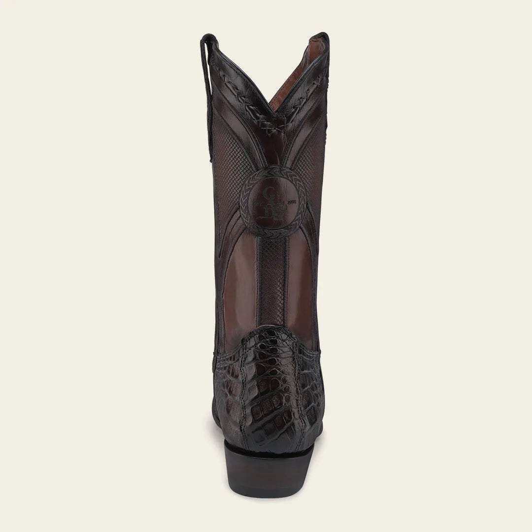 Men's Western Cowboy Caiman Leather Boots