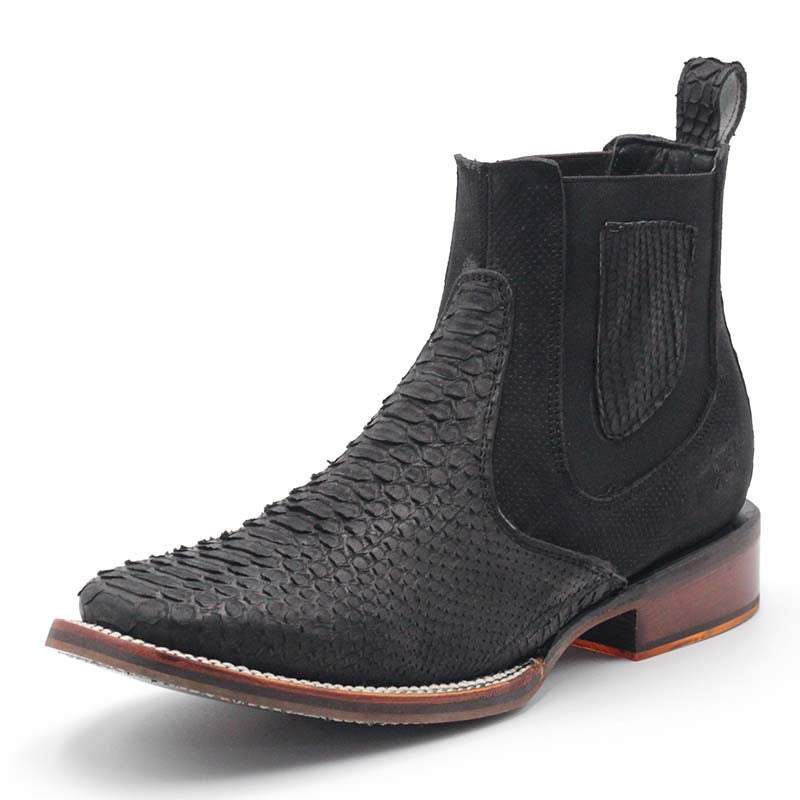 Men's Python Print Ankle Boots