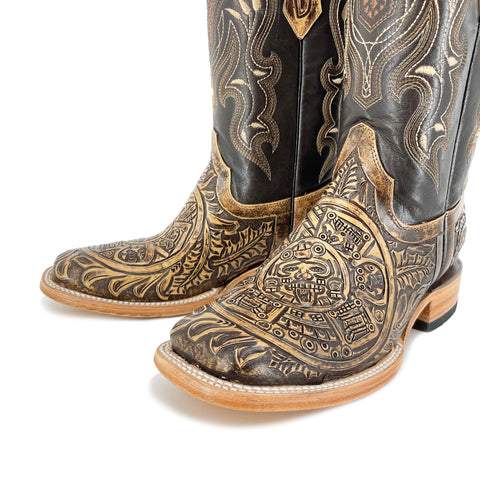 Men's Bulldog Hand Tooled Boots