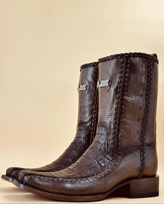 Brock Crocodile Leather Cowboy Boots