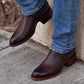 Men's Brown Deerskin Ankle Boots