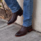 Men's Brown Deerskin Ankle Boots