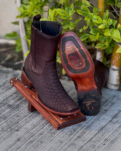 Original Tobacco Python Cowboy Boots