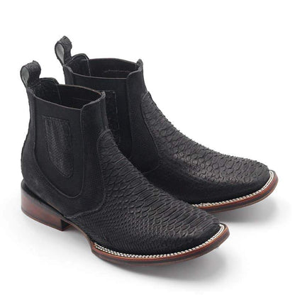 Men's Python Print Ankle Boots