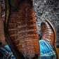 Handmade Crocodile Patchwork Cowboy Boots