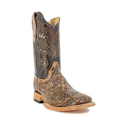 Men's Bulldog Hand Tooled Boots