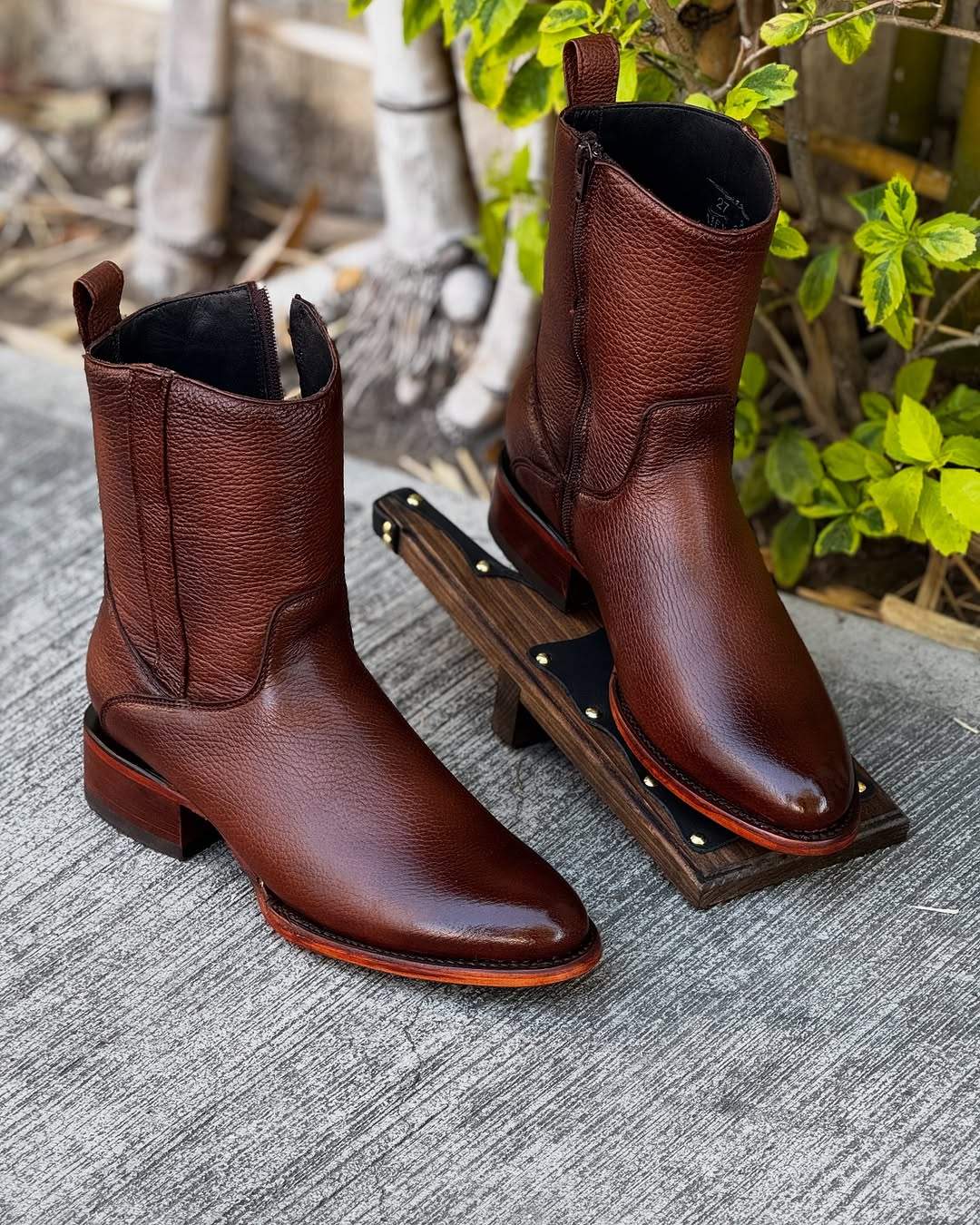 Original Honey Deerskin Ankle Boots