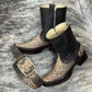 Handmade Python Print Cowboy Boots Z2