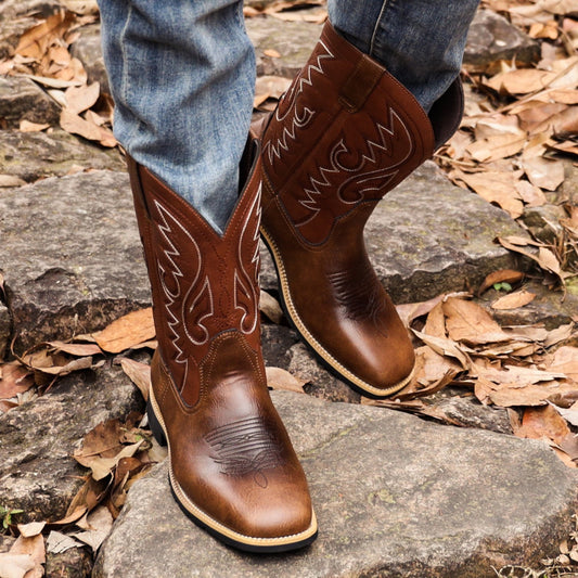 Men's Square Toe Western Cowboy Boots