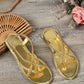 Woven Hollow Out Flat Sandals