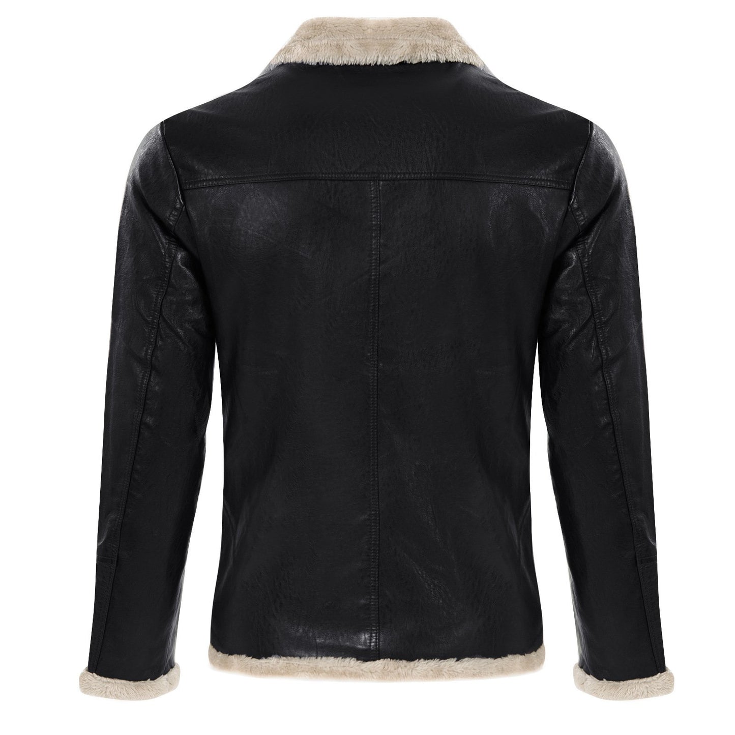 Leather Plush Wool Jacket