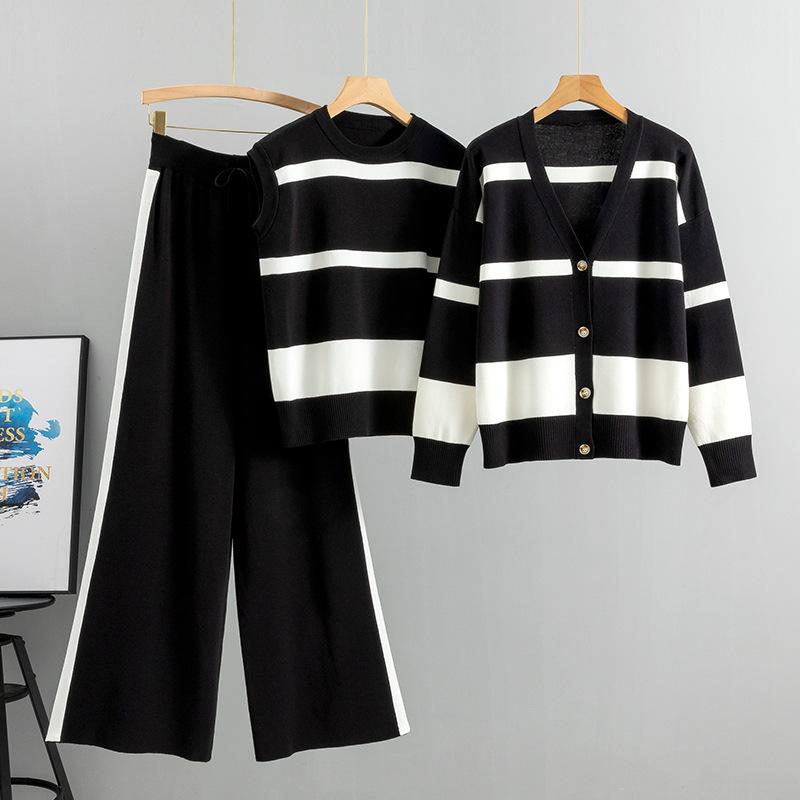 Striped three-piece set