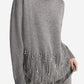 Elegant Fringed Flash Diamond Trim Knit Sweater Suit