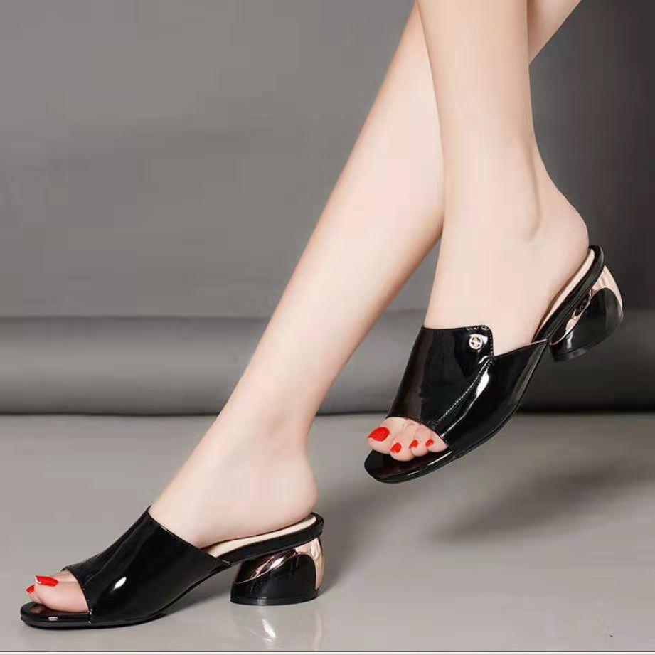 Women's Leather Casual Fashion Slippers