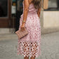 Lace Off-Shoulder Lace Dress