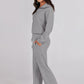 Casual Zippered Long Sleeved Two Piece Set