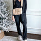 Waffle Knitted Suspenders Jumpsuit