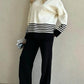 Knitted Striped Sweater Suit