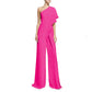 One-shoulder Shawl Sleeve Jumpsuit