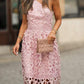 Lace Off-Shoulder Lace Dress